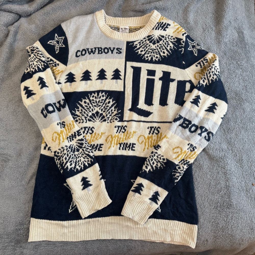 Limited Edition Miller Lite x Cowboys Holiday Sweater